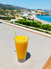 Image showing glass of fresh orange juice