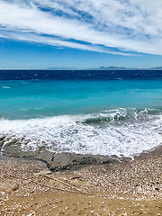 Image showing beautiful sea waves in Greece