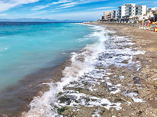 Image showing Beautiful view of Aegean sea coastline 