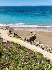 Image showing Beautiful view of Aegean sea coastline 