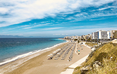 Image showing Beautiful view of Aegean sea coastline 