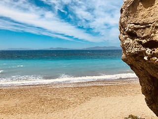 Image showing Beautiful view of Aegean sea coastline 