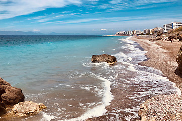 Image showing Beautiful view of Aegean sea coastline 