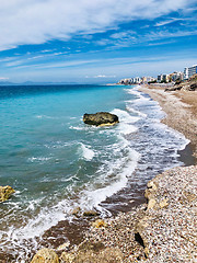 Image showing Beautiful view of Aegean sea coastline 