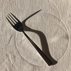 Image showing Fork with long shadow