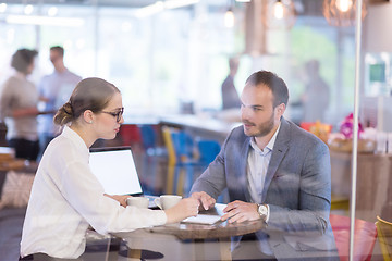 Image showing startup Business team Working With laptop in creative office