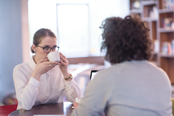 Image showing startup Business team Working With laptop in creative office