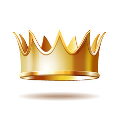 Image showing Golden royal crown isolated on white