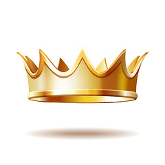 Image showing Golden royal crown isolated on white