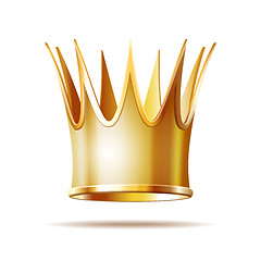 Image showing Golden princess crown isolated on white