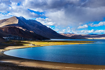 Image showing Tso Moriri on sunset, Ladakh