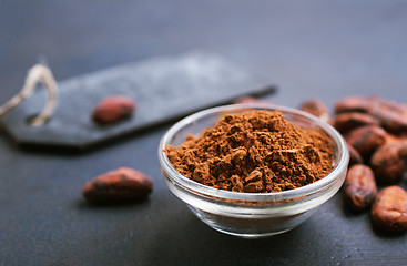 Image showing cocoa beans and cocoa powder