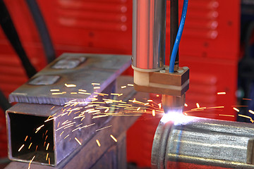Image showing Robot Welding Sparks