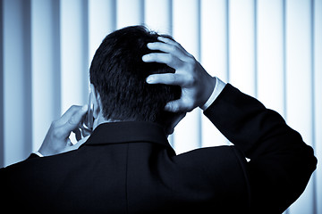 Image showing Stressed businessman