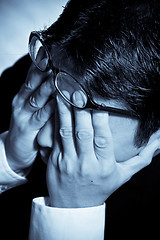 Image showing Stressed businessman