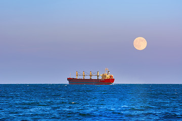 Image showing Cargo Ship in the Sea