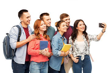 Image showing group of students taking selfie by smartphone