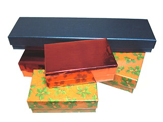 Image showing Christmas gift boxes. 