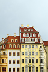 Image showing Colorful houses in the Old Town center of Dresden, Germany