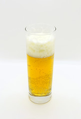 Image showing Glass of beer on a light background