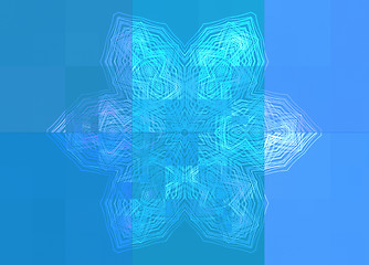 Image showing  Blue background with concentric pattern