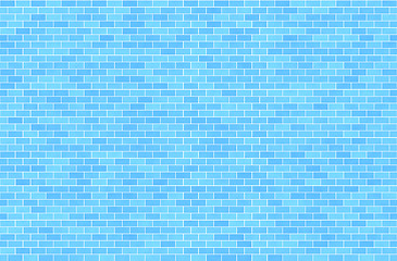 Image showing Blue brick wall, abstract seamless background