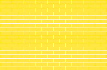 Image showing Yellow brick wall, abstract seamless background