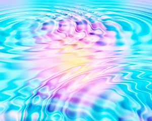 Image showing Colorful background with abstract circular ripples pattern