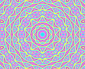 Image showing Background with bright colorful concentric pattern