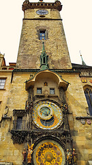 Image showing Old Town Hall Tower with Astronomical Clock in Prague