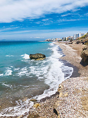 Image showing Beautiful view of Aegean sea coastline 