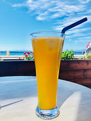 Image showing glass of fresh orange juice