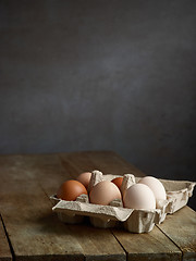 Image showing fresh natural organic eggs