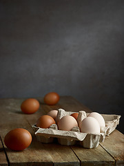 Image showing fresh natural organic eggs