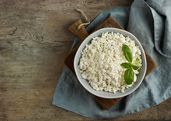 Image showing bowl of cottage cheese