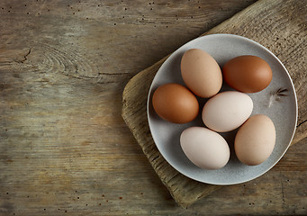 Image showing plate of eggs