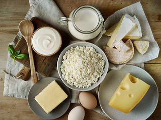 Image showing various dairy products