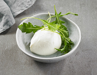 Image showing bowl of mozzarella cheese