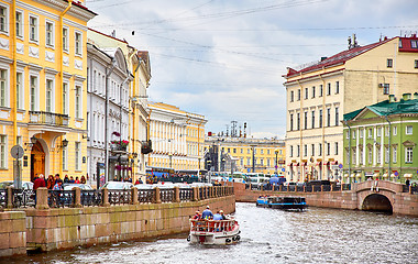 Image showing panoramic view of Moyka river, St.Petersburg, Russia