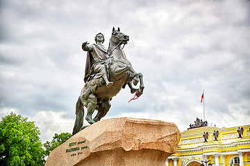 Image showing Monument of Russian emperor Peter the Great, known as The Bronze