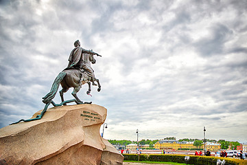 Image showing Monument of Russian emperor Peter the Great, known as The Bronze