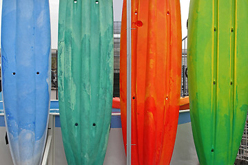 Image showing Kayaks