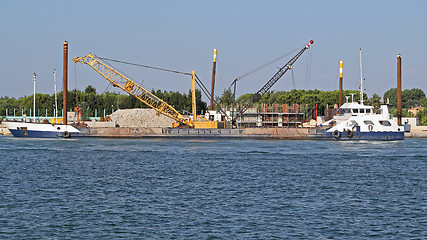 Image showing Floods Construction Barge