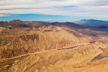 Image showing view of grand canyon cliffs and colorado river