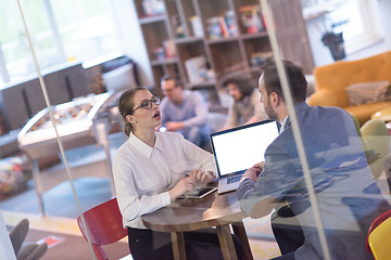 Image showing Business team Working With laptop in creative office