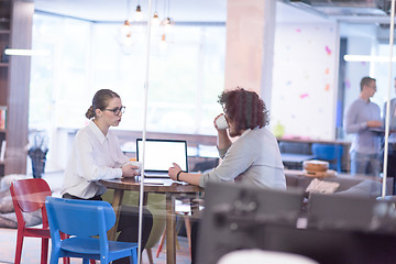 Image showing startup Business team Working With laptop in creative office