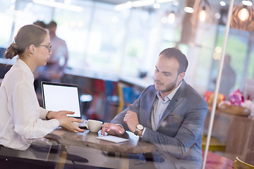 Image showing startup Business team Working With laptop in creative office