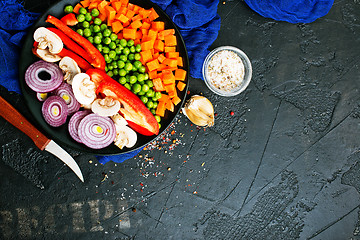 Image showing mushrooms with vegetables