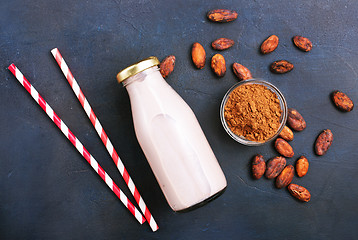 Image showing cocoa drink in bottle