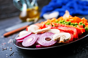 Image showing mushrooms with vegetables